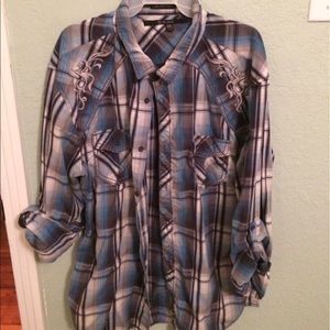 Rue 21 western style button down xxl