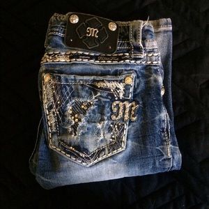 destructed boot cut MISS ME jeans size 25