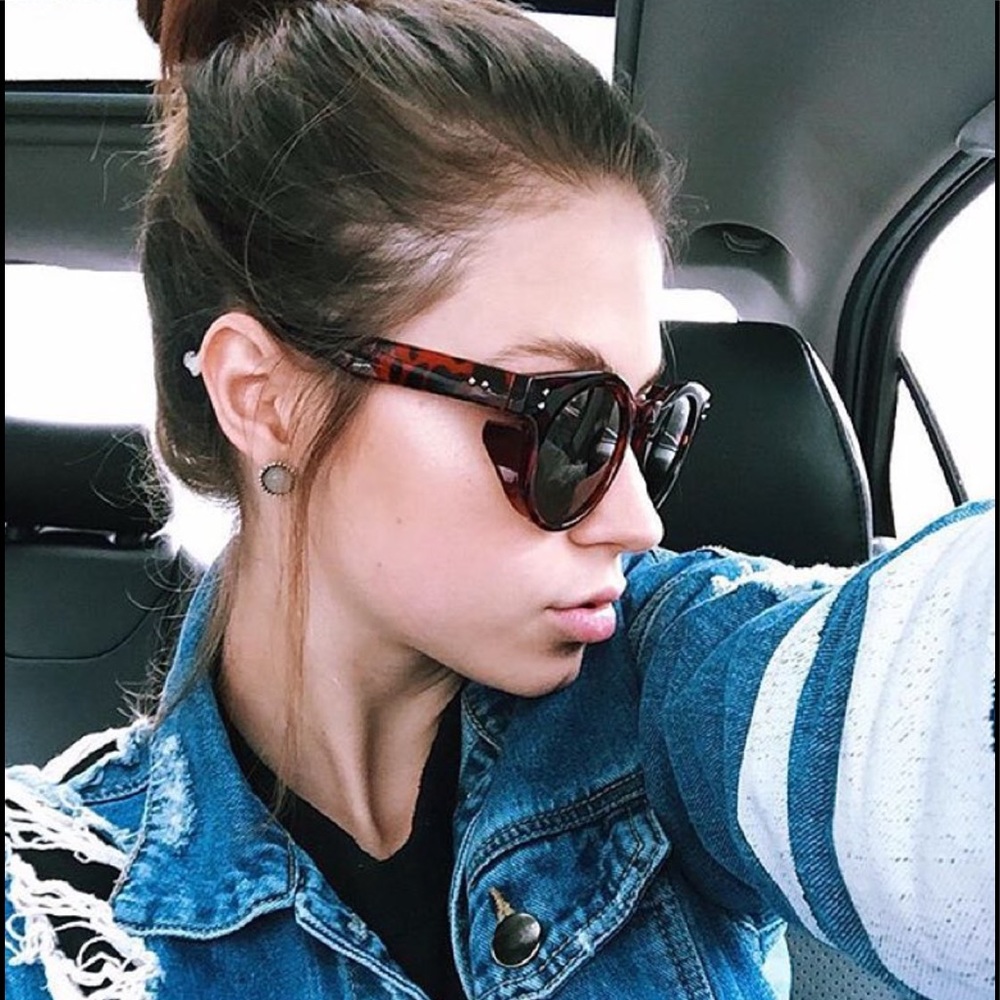 Brindle Thick Frame Trendy Sunglasses