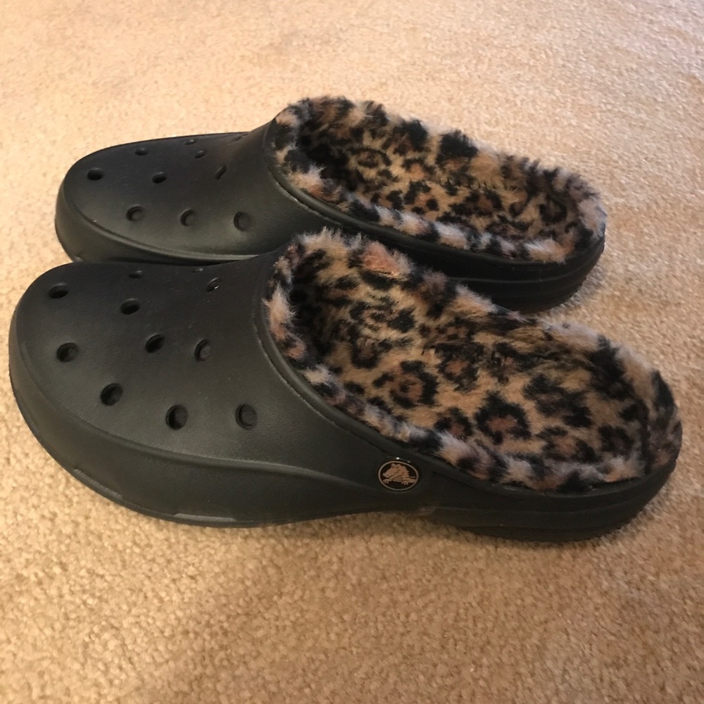 Highly sought after luxury cheetah print crocs
