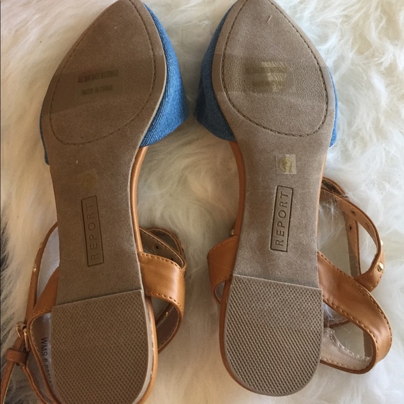 Report Footwear Baylee Studded Denim Flat - Picture 5 of 5