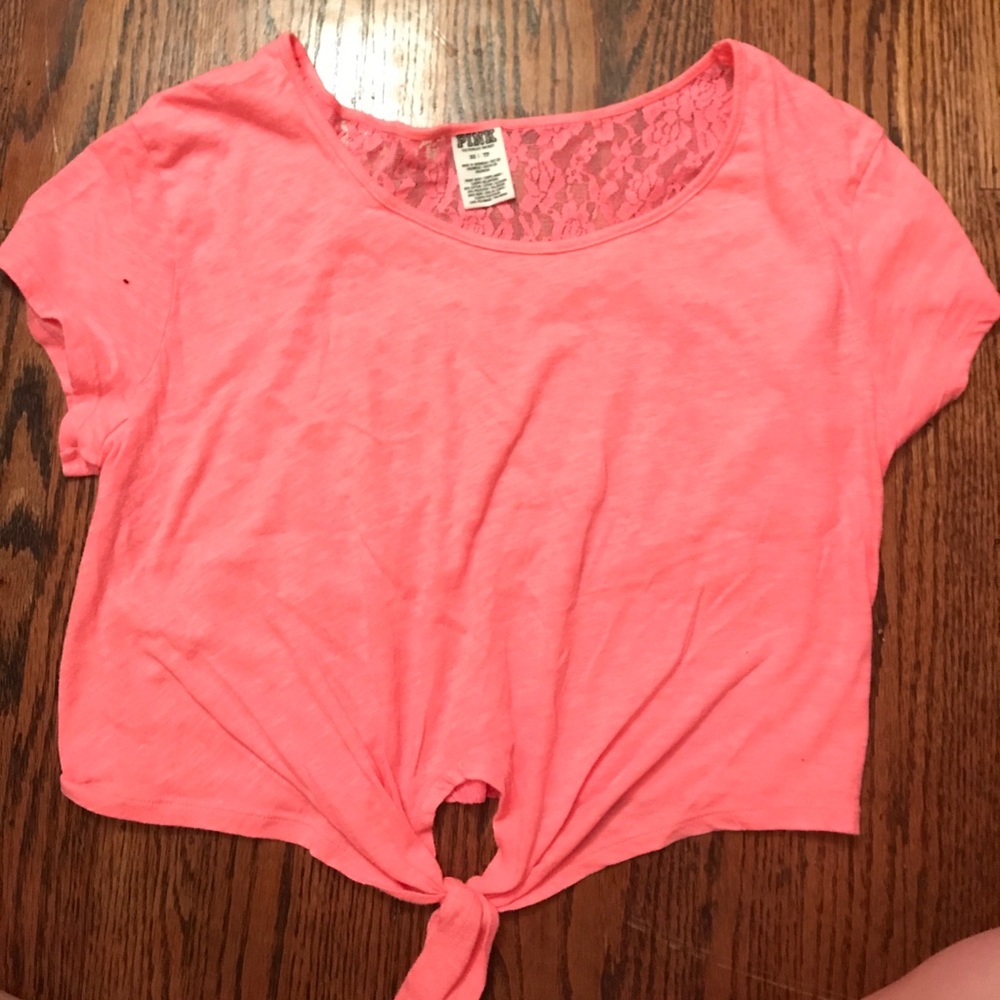 pink crop top