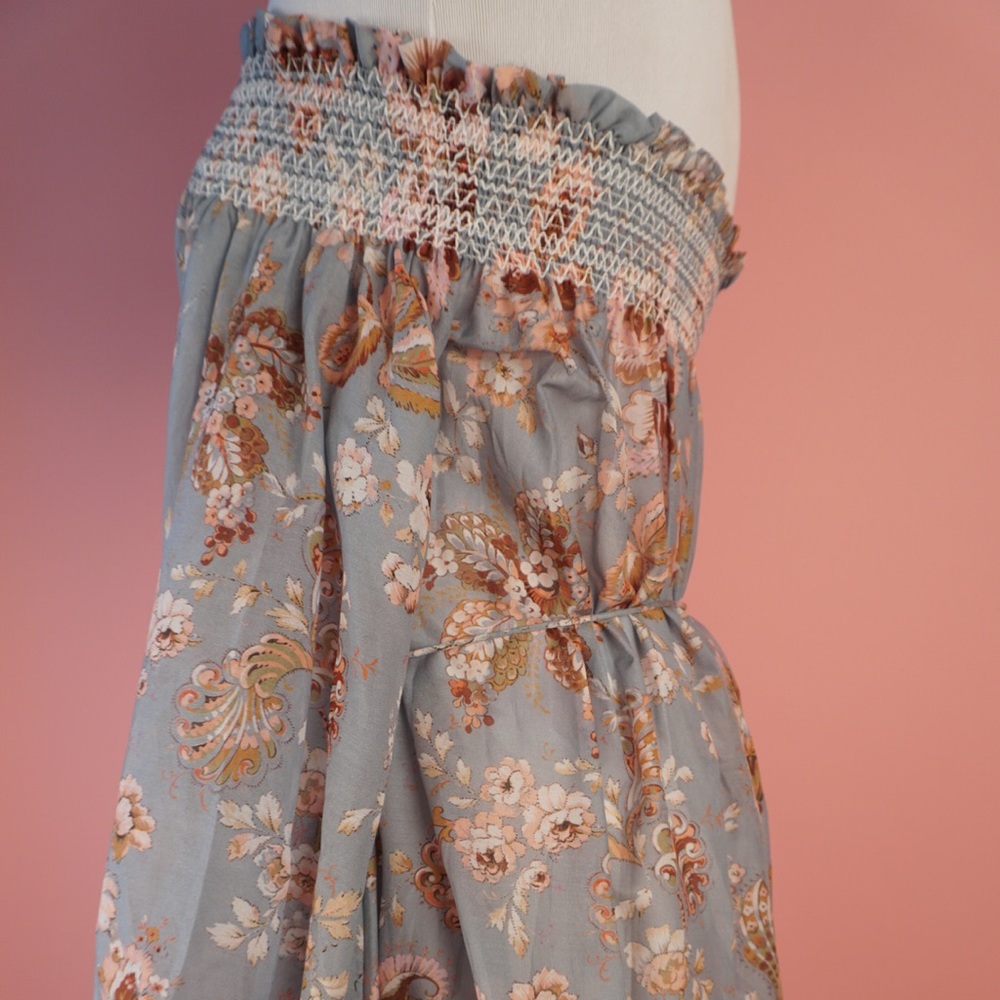Floral Off Shoulder Pavilion Smock Dress 0/1/2 - Picture 6 of 7
