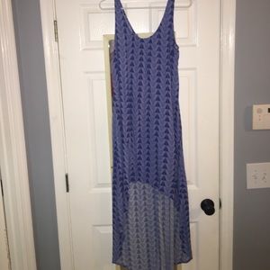 Merona target Blue asymmetrical cotton dress