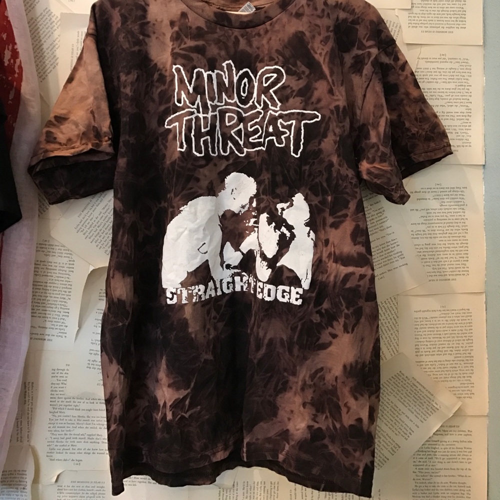 Minor threat acid washed tee