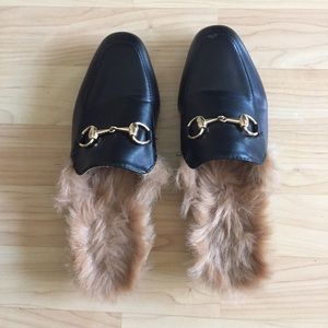 Mock Gucci Princetown loafers
