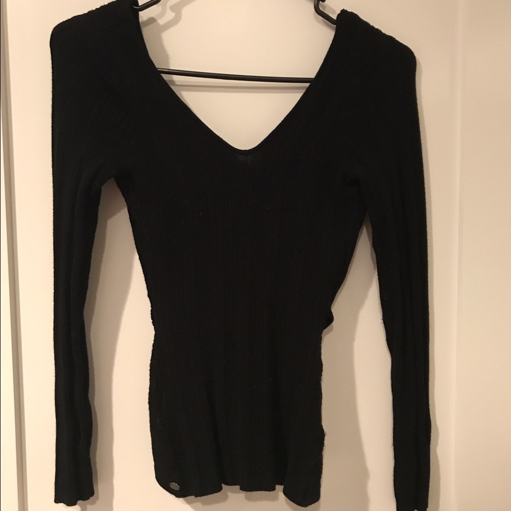 Guess Black Top - CrissCross Open Back - Picture 2 of 3