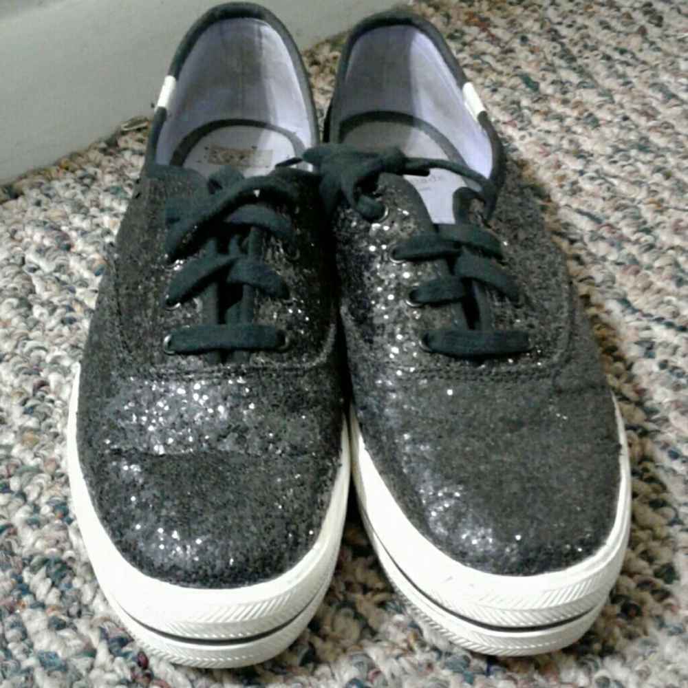Kate Spade glitter platform keds