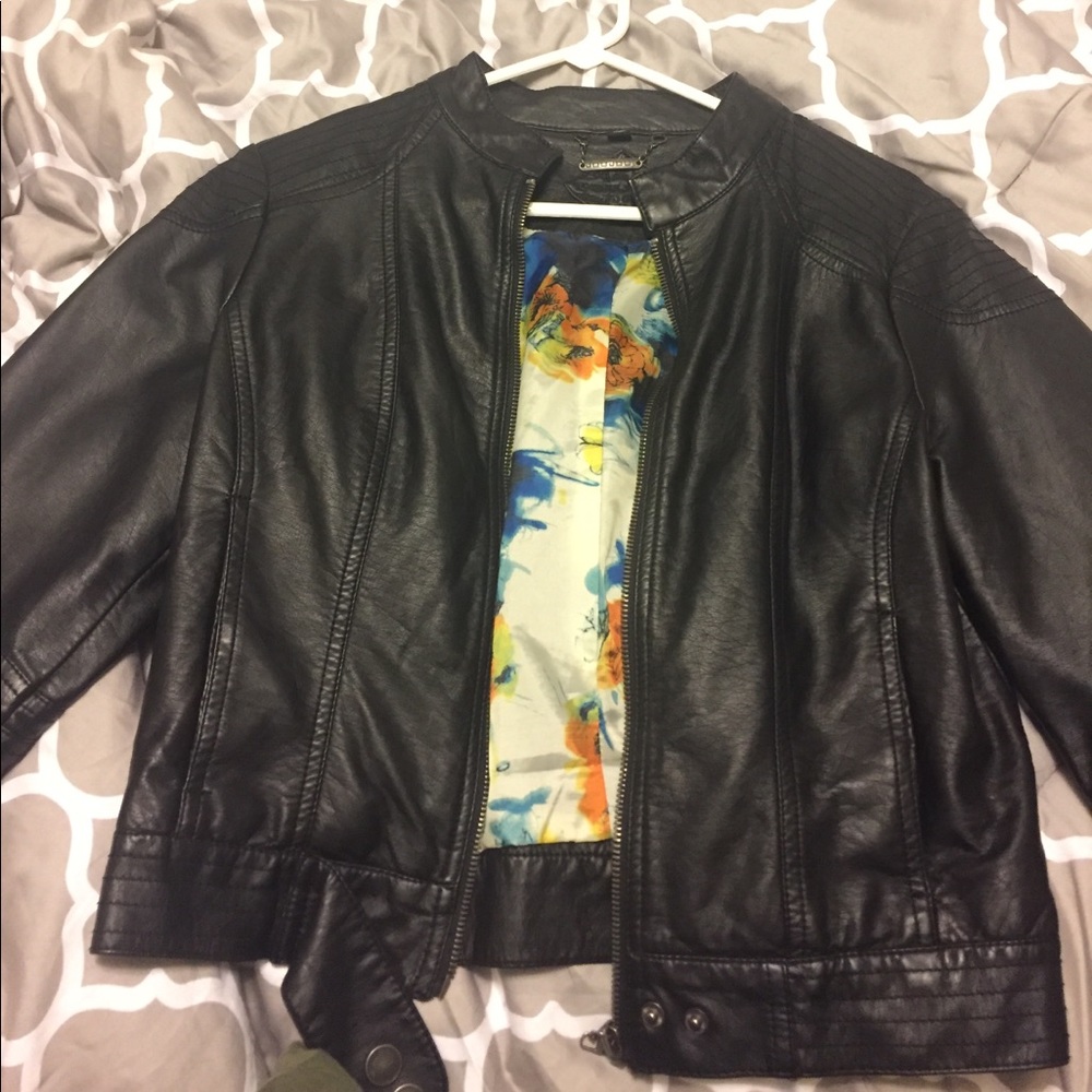 Faux leather jacket