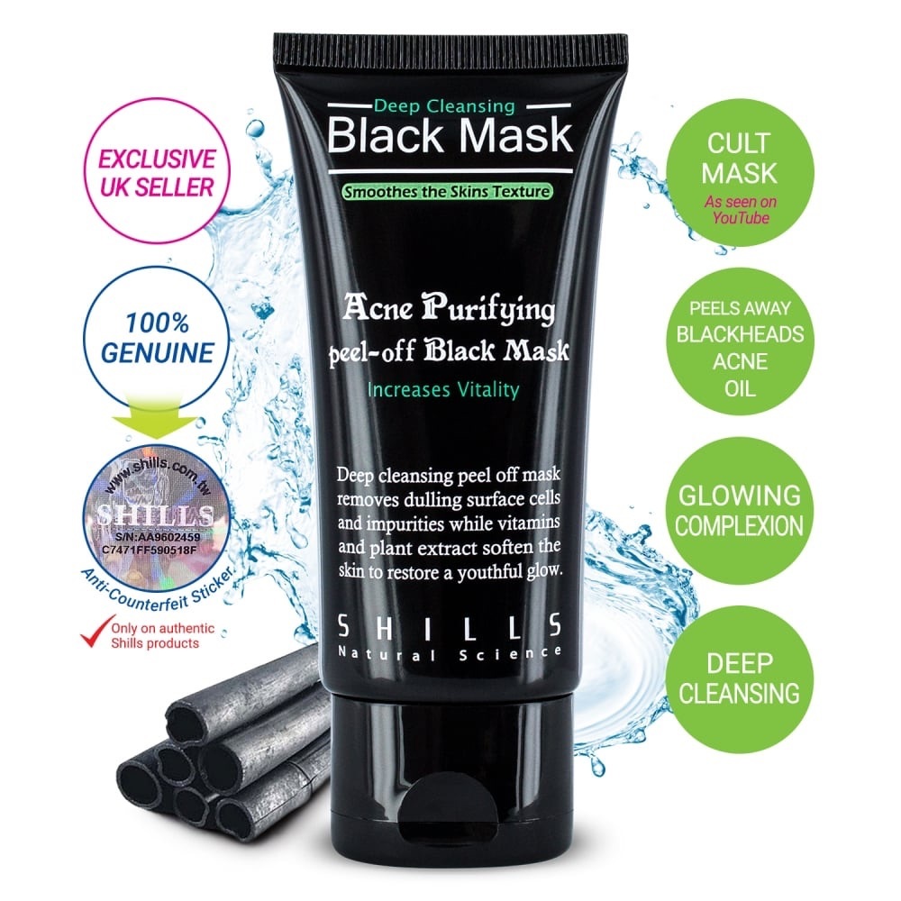 2 Pc Shills Purifying Black Mask
