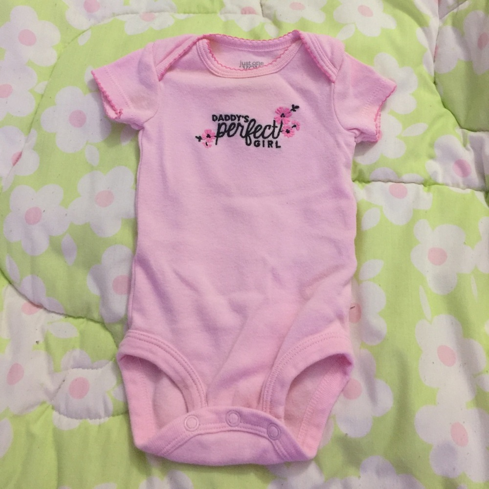 Pink newborn onesie