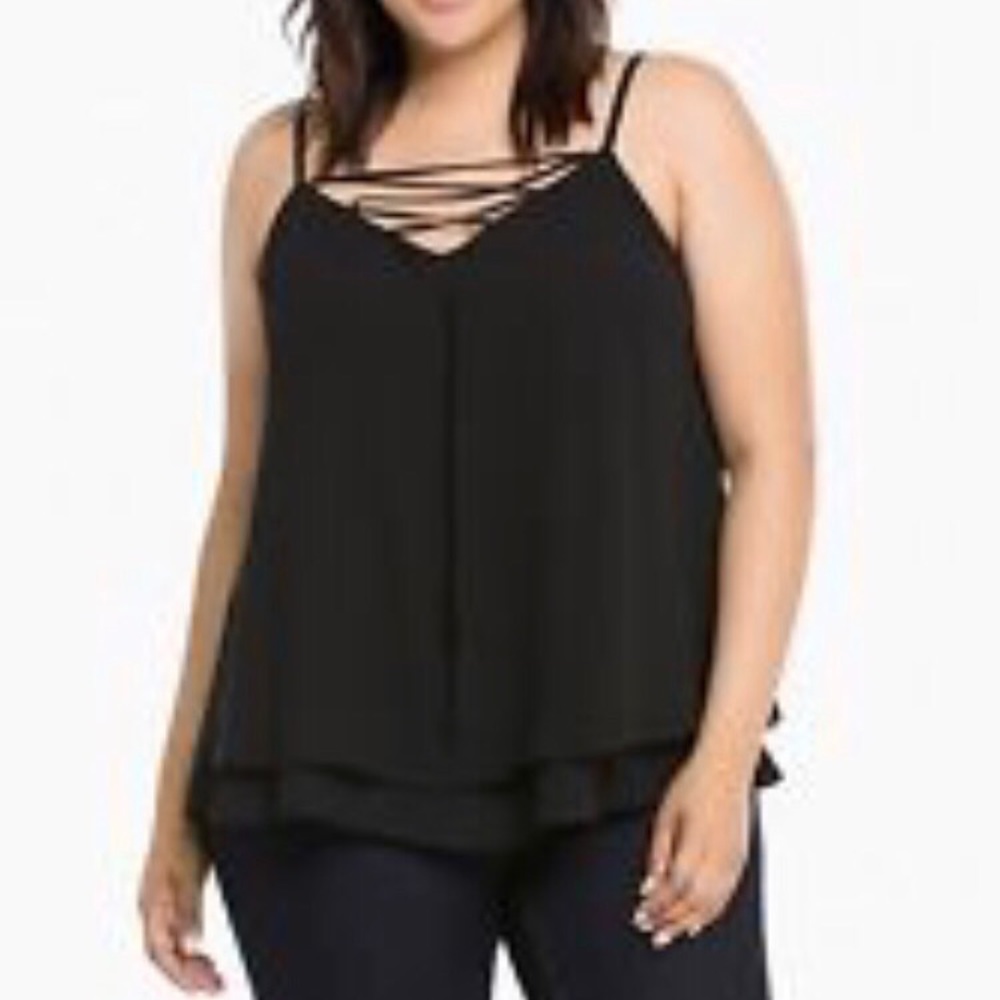 Torrid lace up tank top