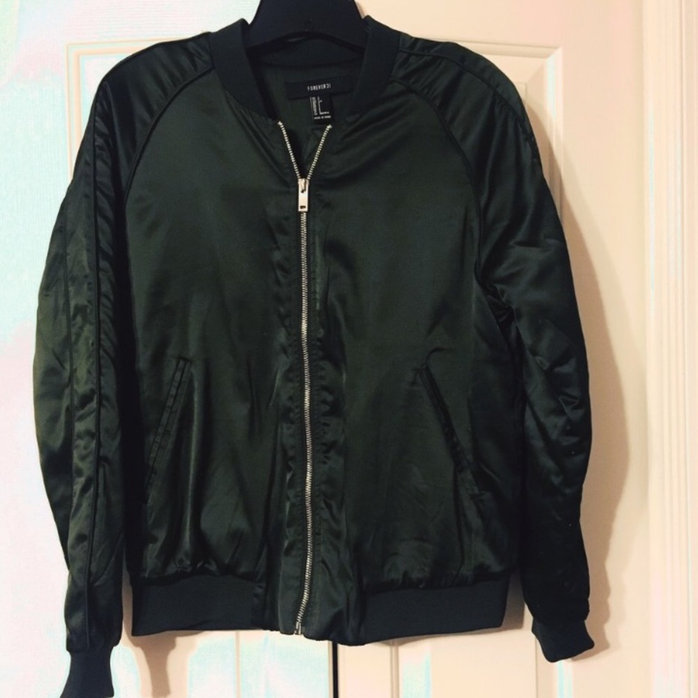 Dark Green Bomber Jacket