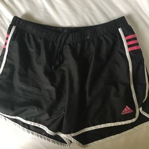 Adidas CLIMATE black and pink workout shorts