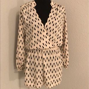 Black and Beige Romper