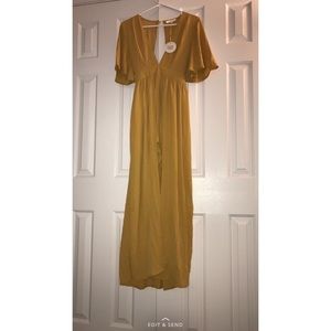 Beautiful romper with maxi skirt overlay