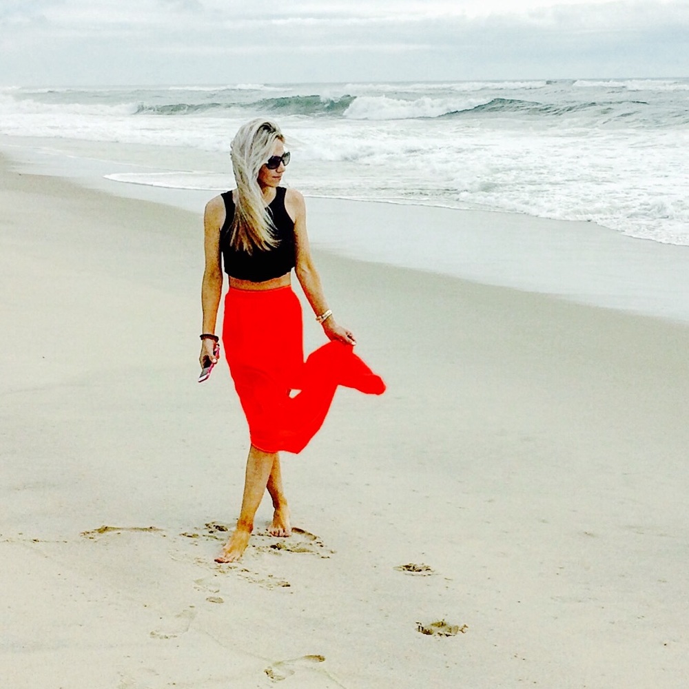 H&M Neon Maxi Skirt - Size 2