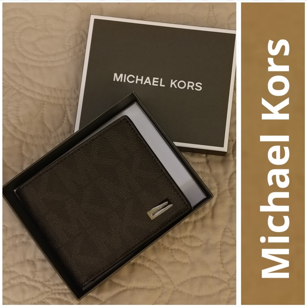 NWT MK Jet Set Mens Bifold w/Gift Box