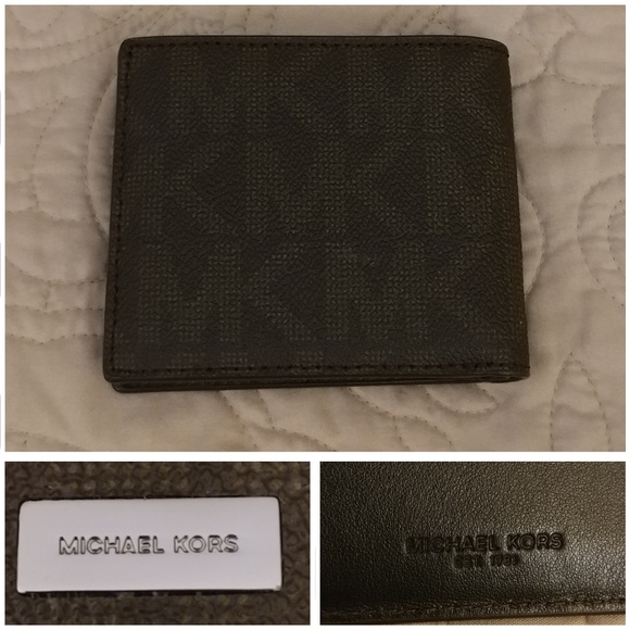 NWT MK Jet Set Mens Bifold w/Gift Box - Picture 2 of 3