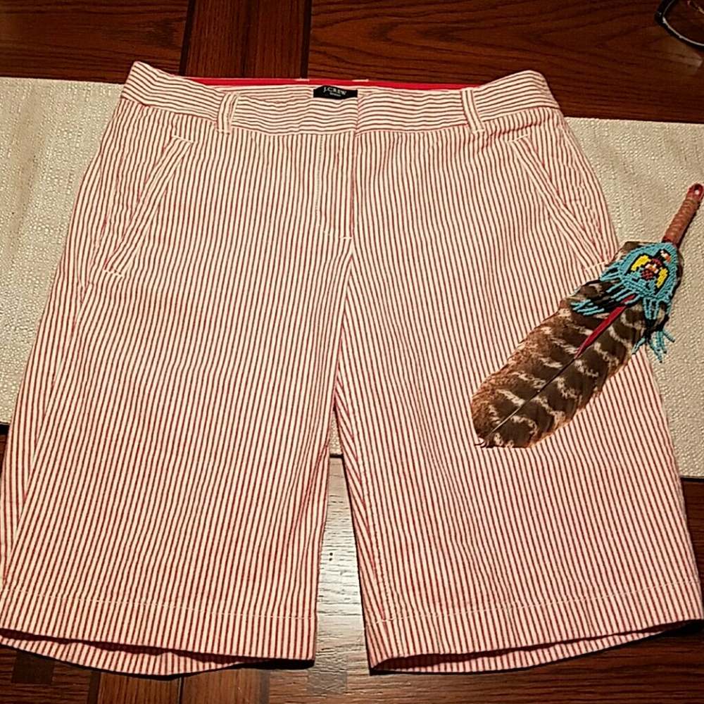 J. Crew City Fit Striped Shorts