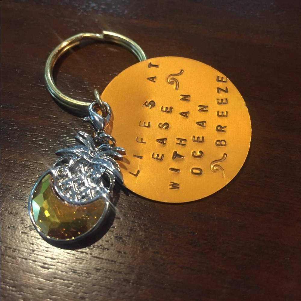 Island inspired handmade keychain