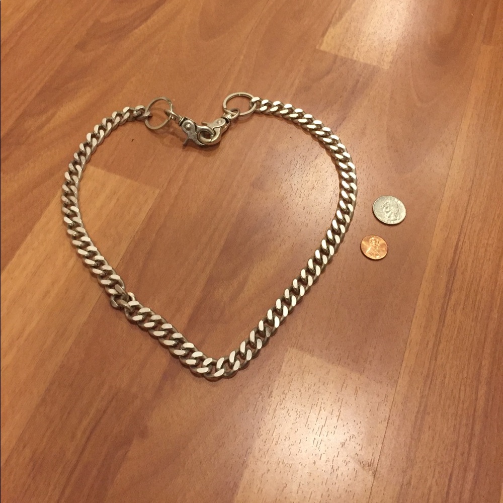 large metal link chain w/double clasp