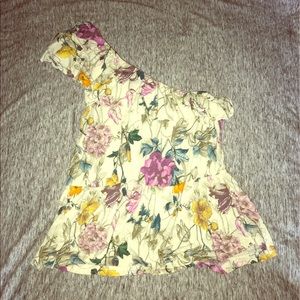 H&M Floral One-Shoulder Top