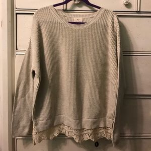 Urban Outfitters Lace Trimmed Sweater