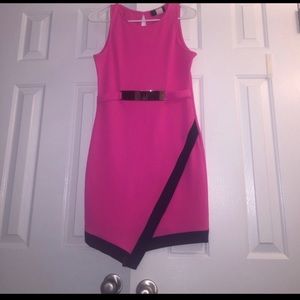 Pink and Navy Asymmetrical dress