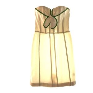 Betsey Johnson white denim strapless dress