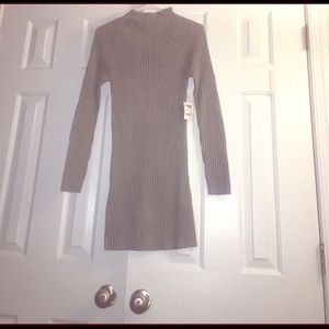 Gray sweater dress