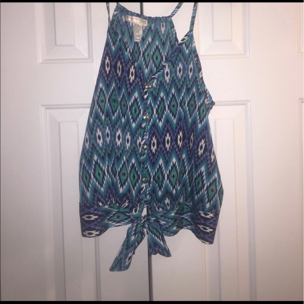 Aztec spaghetti strap tank top