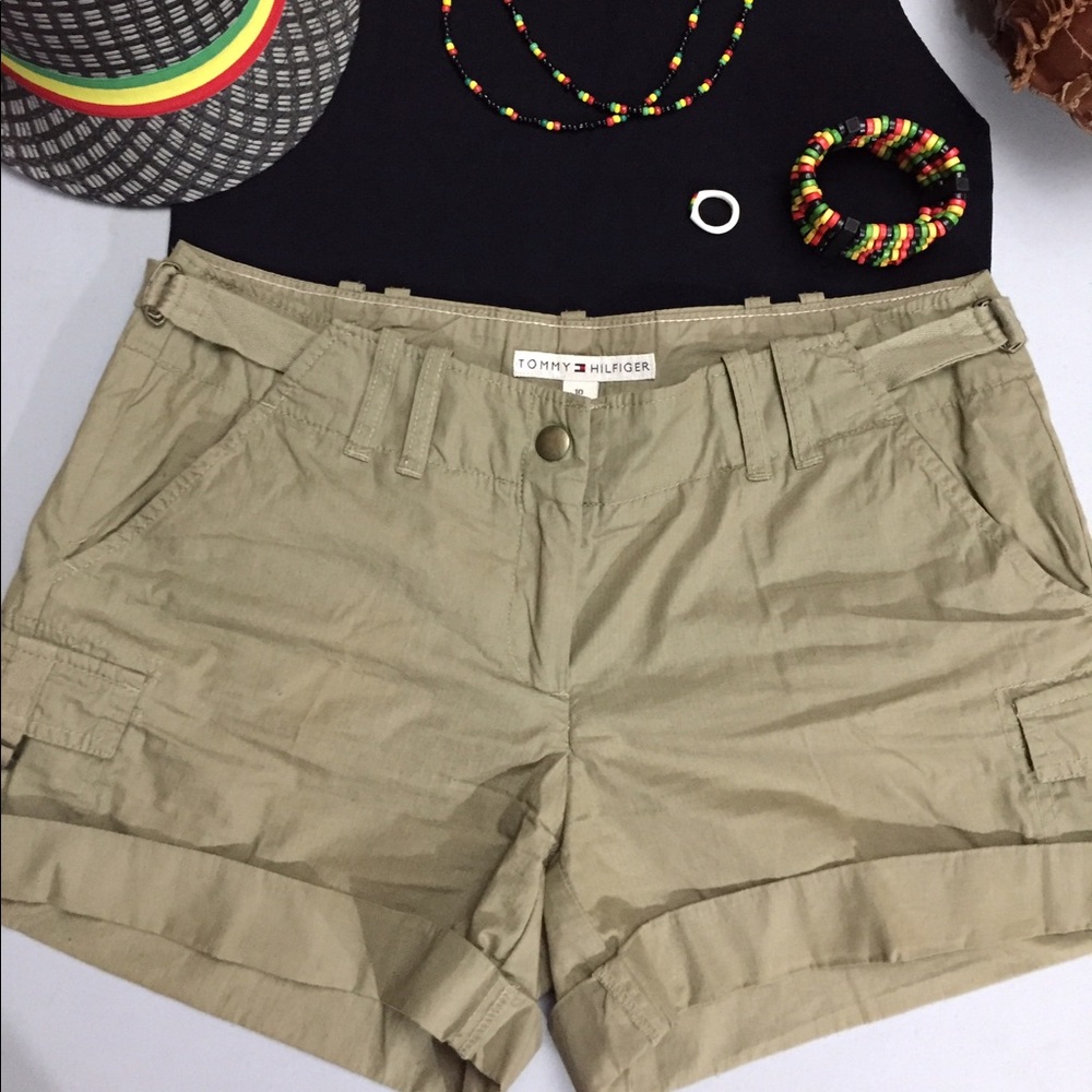 Tommy Hilfiger army green/khaki cargo shorts
