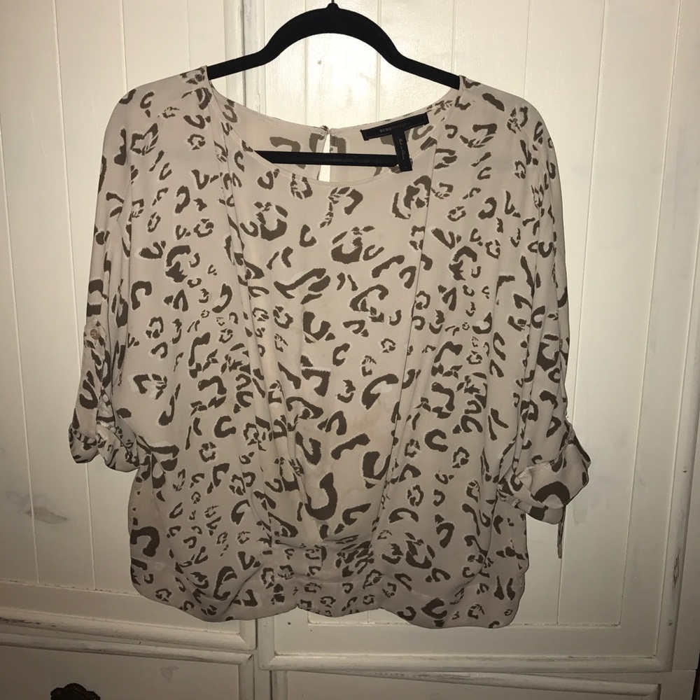 Bcbg leopard blouse