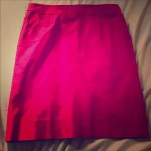 J crew red pencil skirt, size 4