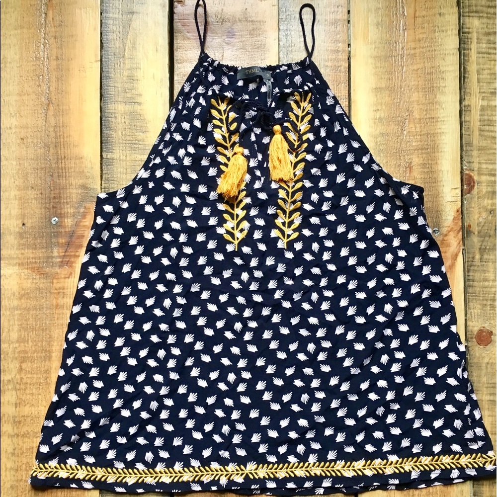 Pretty Navy Sleeveless Top