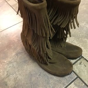 Minnetonka Fringe Boots