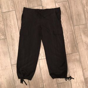 Black Silk Joggers- Club Monaco