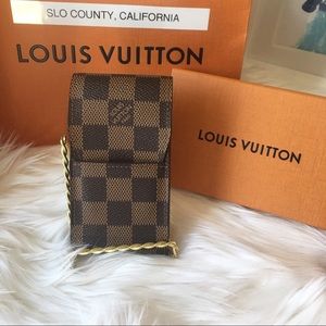 Authentic LV cigarette case Damier ebene