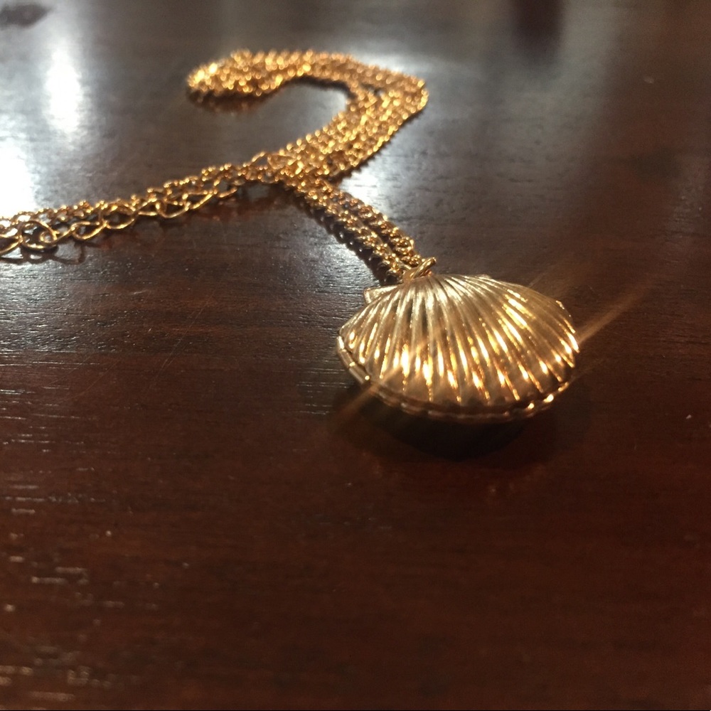 Simple Seashell locket necklace