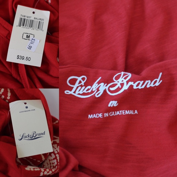 Lucky Brand Soft 3/4 Sleeve Top - Picture 3 of 3