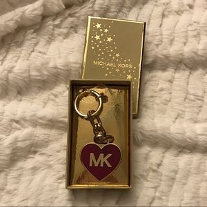 Michael Kors Pink and Gold Key Chain Bag Charm