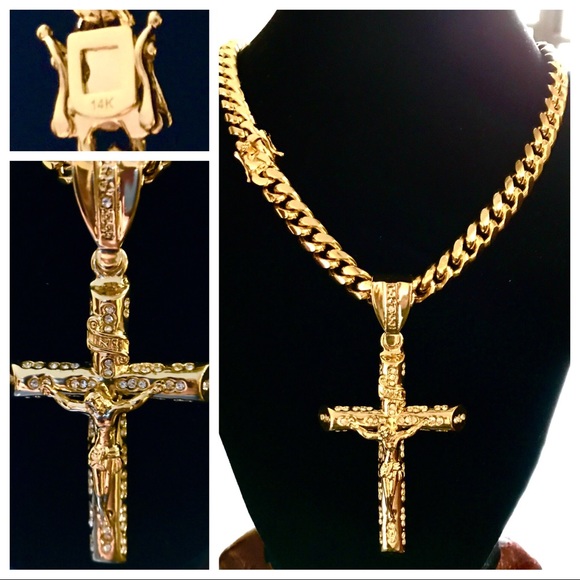 14k Gold Plated Cuban Link Necklace 