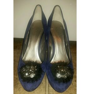 Gently used BCBGeneration Navy Scottie pumps