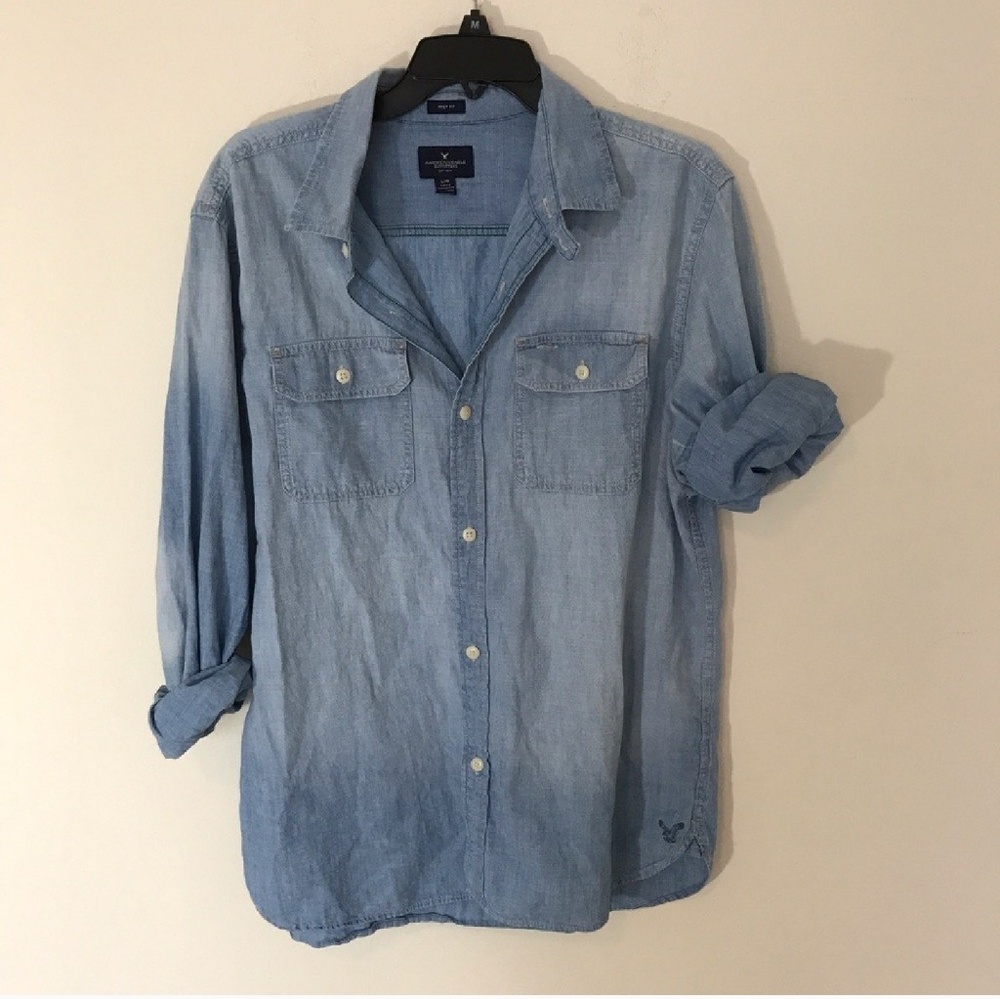 Chambray long sleeved shirt