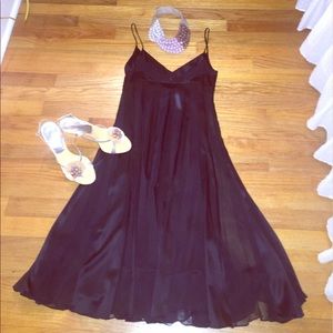 DVF black silk cocktail dress