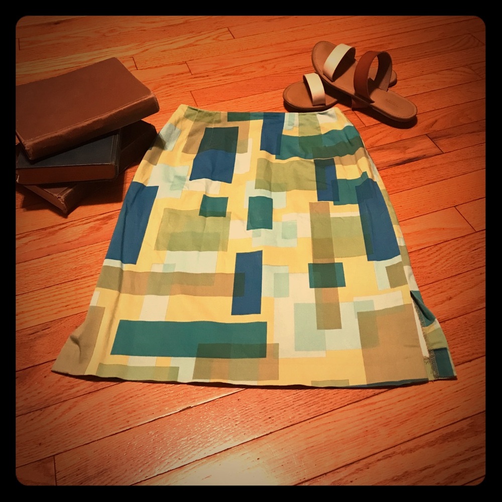 Color block design skirt