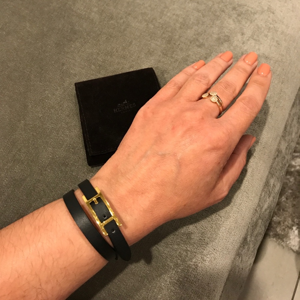 Hermes Behapi Double Tour Yellow Gold Bracelet - Picture 5 of 8