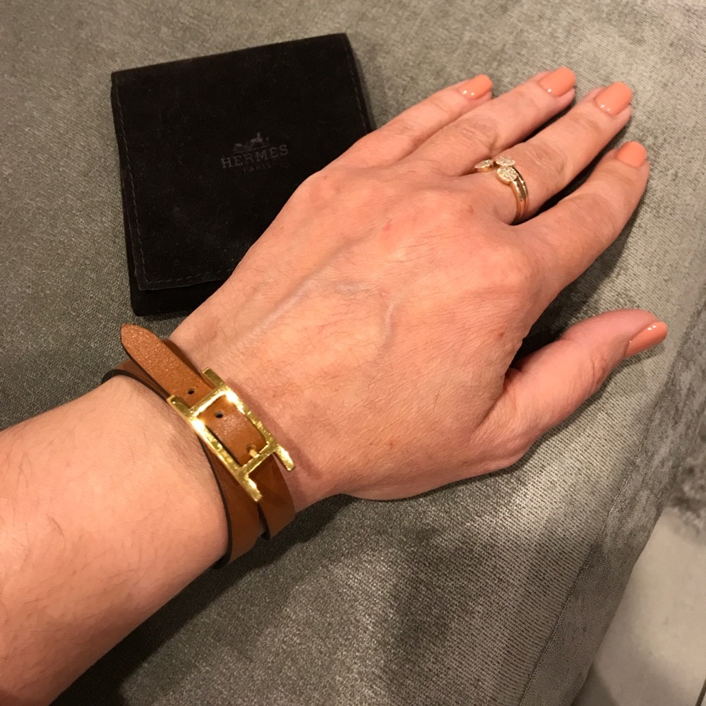 Hermes Behapi Double Tour Yellow Gold Bracelet - Picture 8 of 8