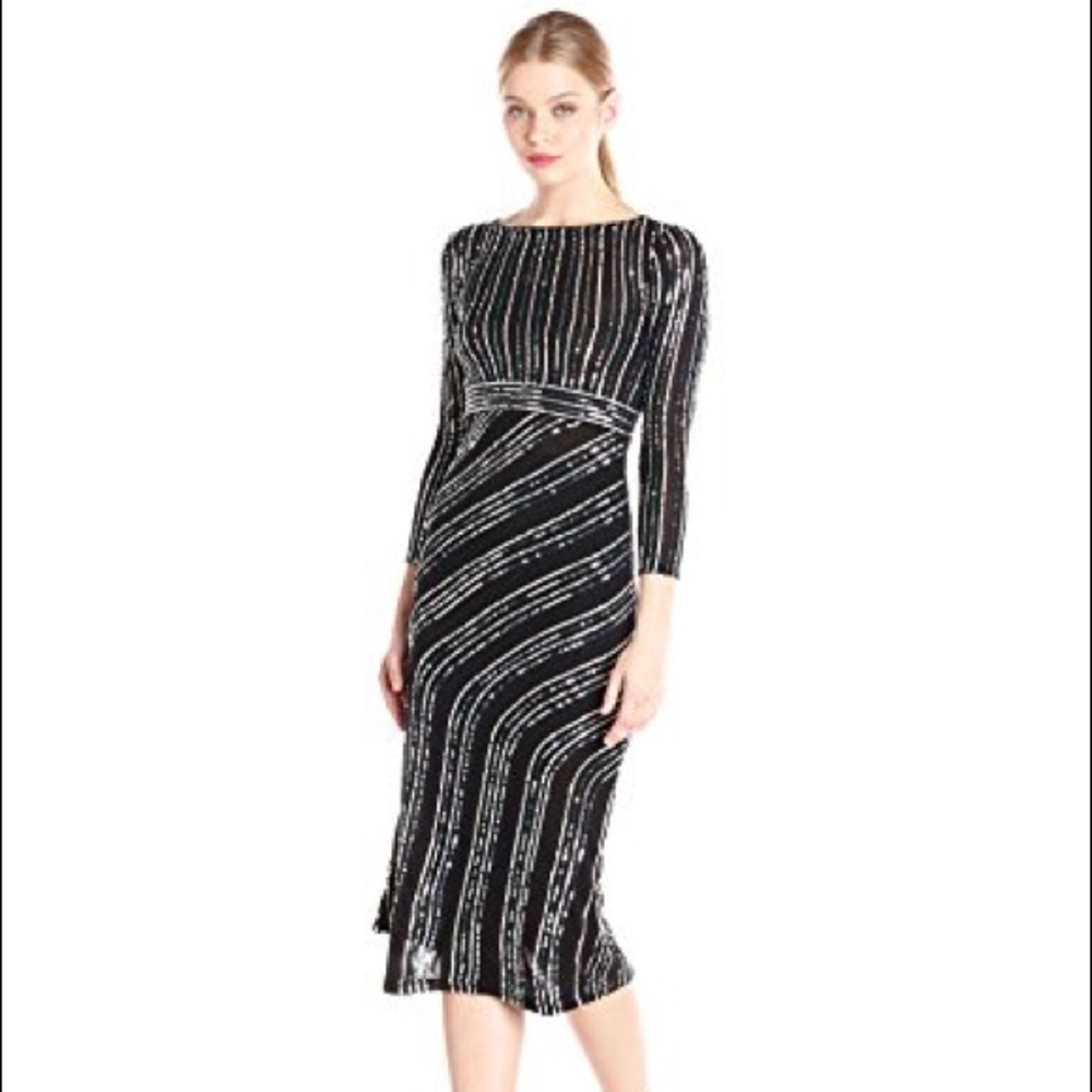 French Connection Diana Swirl Sequin Dress